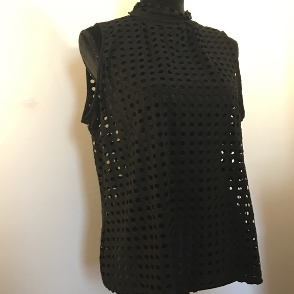 Clara Sun Woo Tops - Clara Sun Woo Black Mock Neck Tank